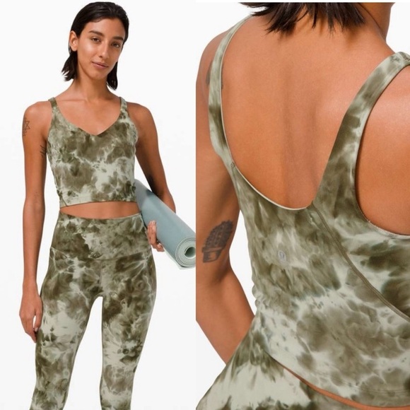 lululemon Align Tank Nulu Diamond Dye Sage Army Green - Picture 1 of 14